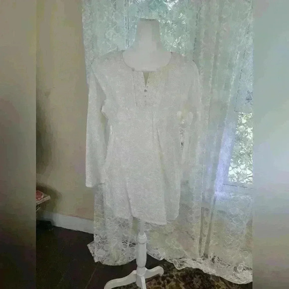 AARI Made in india Boho Embroidered White Tunic Size XL - Picture 12 of 12